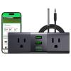 imageVIVOSUN GrowHub Outlet Controller A22 with Temperature and Humidity Sensor Probe Smart Environmental WiFiController Smart Plug Thermostat 15A 1800W Compatible with Vivosun App for Grow Tent