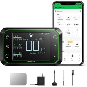 imageVIVOSUN GrowHub Controller E25 for Grow Tent Cooling Ventilation Lighting Supports Smart Grow System Devices Easy to Install ampamp Use WiFi App Controllable Expansion Port for E42E42AE42A Controller