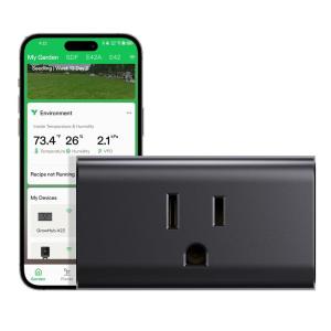 imageVIVOSUN GrowHub Outlet Controller A10 Smart WiFi Outlet Smart Plug 15A 1800W Remote Control Compatible with Vivosun App for Grow Tent