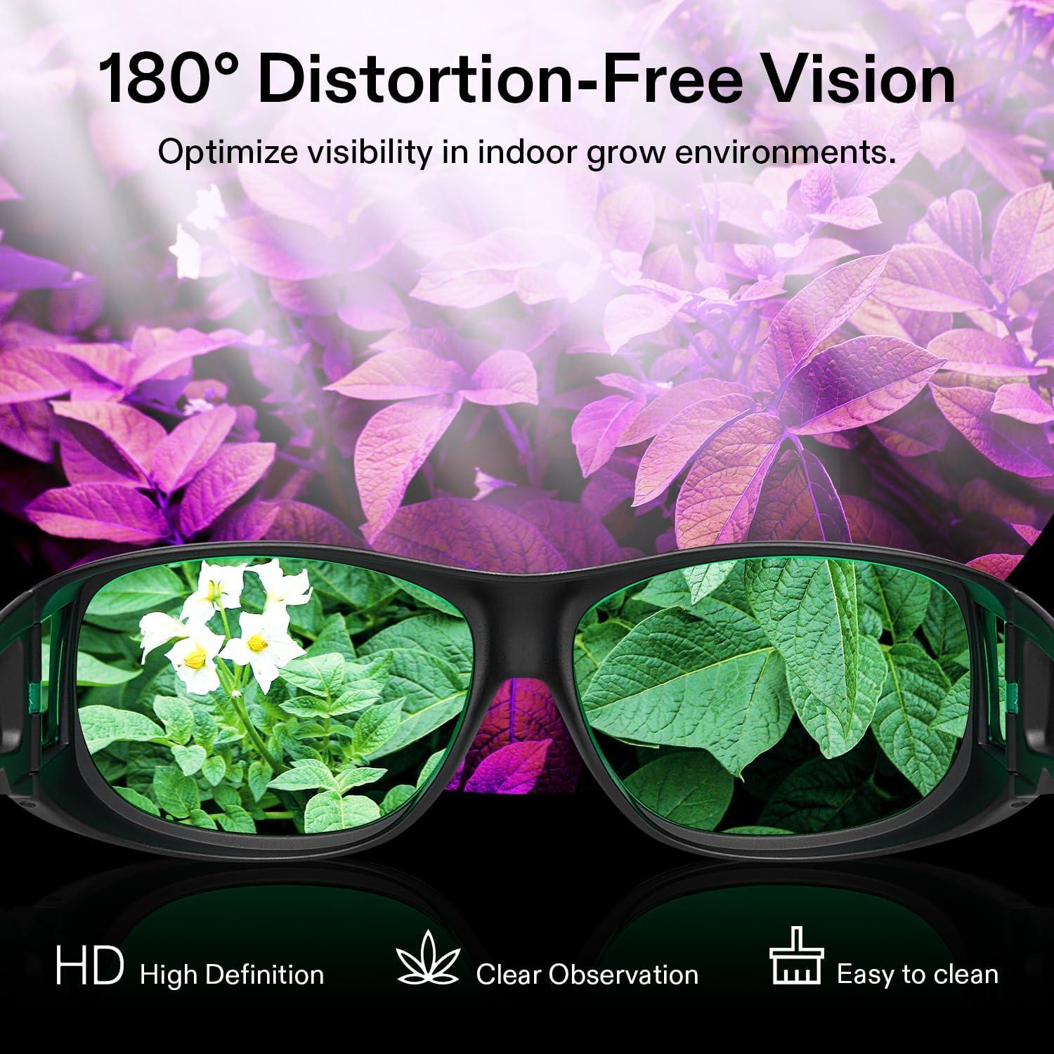 imageVIVOSUN VS1000 LED Grow Light and 2Pack Indoor Hydroponics LED Grow Room Glasses with Glasses Case