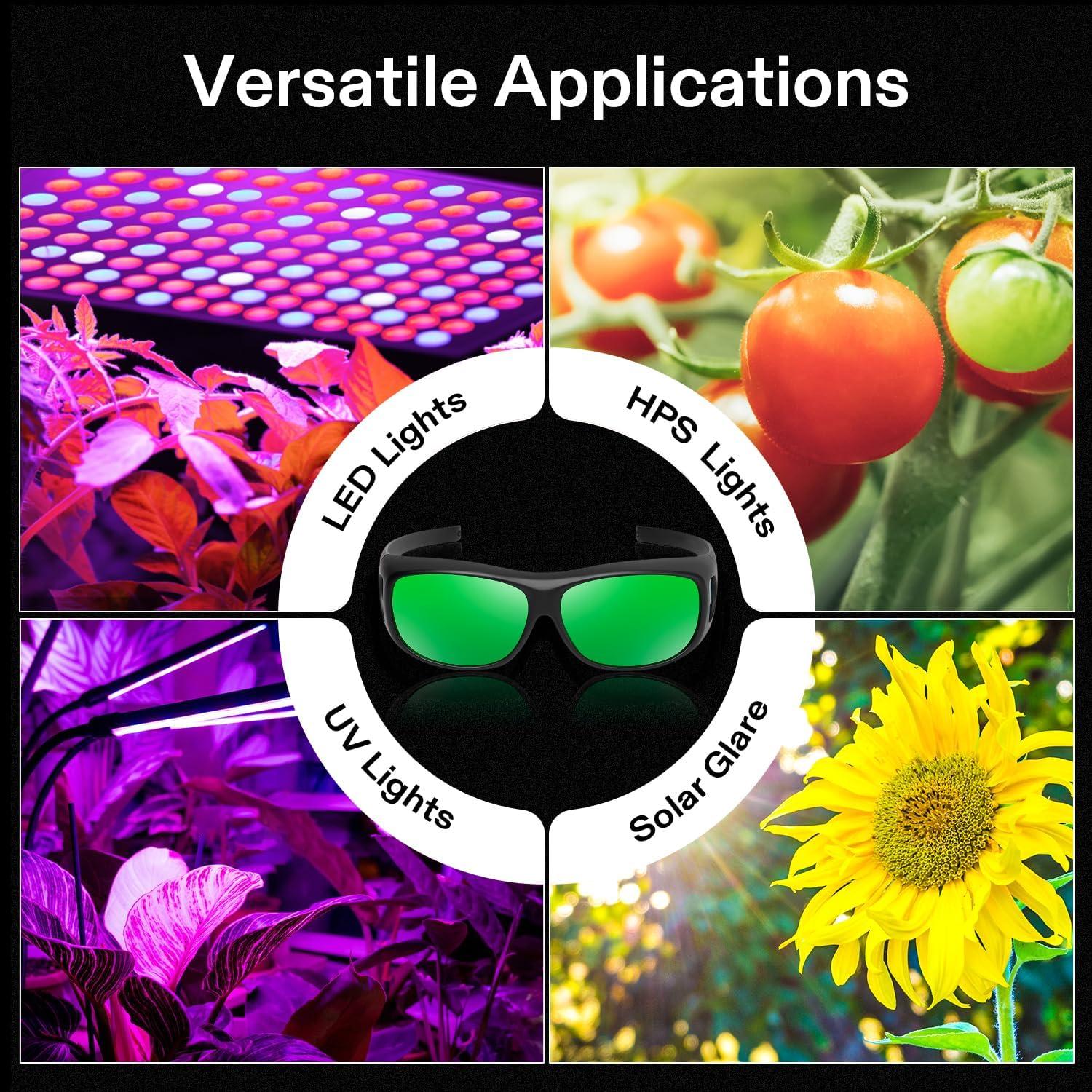 imageVIVOSUN VS1000 LED Grow Light and 2Pack Indoor Hydroponics LED Grow Room Glasses with Glasses Case