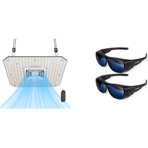 imageVIVOSUN AeroLight A100SE and Grow Room Glasses Indoor Hydroponics LED Grow Light Glasses AntiUV Glasses for Visual Eye Protection