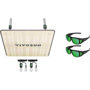 imageVIVOSUN VS1000 LED Grow Light and 2Pack Indoor Hydroponics LED Grow Room Glasses with Glasses Case