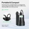 imageVIVOSUN Submersible Water Pump 14HP 1620GPH Utility Pump Thermoplastic Sump Pump with 10ft Cable Compact and Portable Ideal for Ponds Basements Swimming Pools Hot Tubs Draining14HP1620GPH