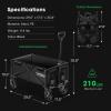 imageVIVOSUN Collapsible Folding Wagon Outdoor Utility with AllTerrain Wheels Adjustable Handle Cup Holders ampamp Side Pockets for Camping Shopping Garden 210Lbs Capacity BlackBlack