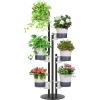 imageVIVOSUN Metal Plant Stand 6Tier Tall Vertical Planter Tower with SelfWatering Planters Modular Shelf for Indoor ampamp Outdoor Use