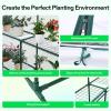 imageVIVOSUN 10x7x7 Ft Large Walk in Greenhouse Greenhouse Tunnel Garden Plant Hot House with Green PE Cover Rollup Zipper Door and Window for OutdoorClear PVC