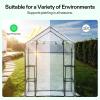 imageVIVOSUN 10x7x7 Ft Large Walk in Greenhouse Greenhouse Tunnel Garden Plant Hot House with Green PE Cover Rollup Zipper Door and Window for OutdoorClear PVC