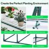 imageVIVOSUN 10x7x7 Ft Large Walk in Greenhouse Greenhouse Tunnel Garden Plant Hot House with Green PE Cover Rollup Zipper Door and Window for OutdoorClear PVC