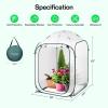 imageVIVOSUN 10x7x7 Ft Large Walk in Greenhouse Greenhouse Tunnel Garden Plant Hot House with Green PE Cover Rollup Zipper Door and Window for OutdoorClear PVC