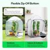 imageVIVOSUN 10x7x7 Ft Large Walk in Greenhouse Greenhouse Tunnel Garden Plant Hot House with Green PE Cover Rollup Zipper Door and Window for OutdoorClear PVC