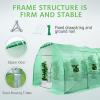 imageVIVOSUN 10x7x7 Ft Large Walk in Greenhouse Greenhouse Tunnel Garden Plant Hot House with Green PE Cover Rollup Zipper Door and Window for OutdoorGreen PE