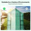 imageVIVOSUN 10x7x7 Ft Large Walk in Greenhouse Greenhouse Tunnel Garden Plant Hot House with Green PE Cover Rollup Zipper Door and Window for OutdoorGreen PE