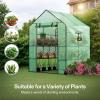 imageVIVOSUN 10x7x7 Ft Large Walk in Greenhouse Greenhouse Tunnel Garden Plant Hot House with Green PE Cover Rollup Zipper Door and Window for OutdoorGreen PE