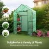 imageVIVOSUN 10x7x7 Ft Large Walk in Greenhouse Greenhouse Tunnel Garden Plant Hot House with Green PE Cover Rollup Zipper Door and Window for OutdoorGreen PE