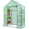 imageVIVOSUN 10x7x7 Ft Large Walk in Greenhouse Greenhouse Tunnel Garden Plant Hot House with Green PE Cover Rollup Zipper Door and Window for OutdoorGreen PE