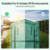 imageVIVOSUN 10x7x7 Ft Large Walk in Greenhouse Greenhouse Tunnel Garden Plant Hot House with Green PE Cover Rollup Zipper Door and Window for OutdoorGreen PE
