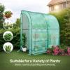 imageVIVOSUN 10x7x7 Ft Large Walk in Greenhouse Greenhouse Tunnel Garden Plant Hot House with Green PE Cover Rollup Zipper Door and Window for OutdoorGreen PE
