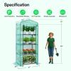 imageVIVOSUN 10x7x7 Ft Large Walk in Greenhouse Greenhouse Tunnel Garden Plant Hot House with Green PE Cover Rollup Zipper Door and Window for OutdoorGreen PE