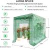 imageVIVOSUN 10x7x7 Ft Large Walk in Greenhouse Greenhouse Tunnel Garden Plant Hot House with Green PE Cover Rollup Zipper Door and Window for OutdoorGreen PE