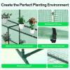 imageVIVOSUN 10x7x7 Ft Large Walk in Greenhouse Greenhouse Tunnel Garden Plant Hot House with Green PE Cover Rollup Zipper Door and Window for OutdoorGreen PE