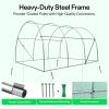 imageVIVOSUN 10x7x7 Ft Large Walk in Greenhouse Greenhouse Tunnel Garden Plant Hot House with Green PE Cover Rollup Zipper Door and Window for OutdoorGreen PE