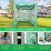 imageVIVOSUN 10x7x7 Ft Large Walk in Greenhouse Greenhouse Tunnel Garden Plant Hot House with Green PE Cover Rollup Zipper Door and Window for OutdoorGreen PE
