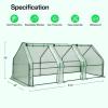 imageVIVOSUN 10x7x7 Ft Large Walk in Greenhouse Greenhouse Tunnel Garden Plant Hot House with Green PE Cover Rollup Zipper Door and Window for OutdoorGreen PE