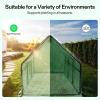 imageVIVOSUN 10x7x7 Ft Large Walk in Greenhouse Greenhouse Tunnel Garden Plant Hot House with Green PE Cover Rollup Zipper Door and Window for OutdoorGreen PE