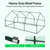 imageVIVOSUN 10x7x7 Ft Large Walk in Greenhouse Greenhouse Tunnel Garden Plant Hot House with Green PE Cover Rollup Zipper Door and Window for OutdoorGreen PE
