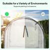 imageVIVOSUN 10x7x7 Ft Large Walk in Greenhouse Greenhouse Tunnel Garden Plant Hot House with Green PE Cover Rollup Zipper Door and Window for OutdoorWhite PE