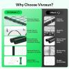 imageVIVOSUN 10x7x7 Ft Large Walk in Greenhouse Greenhouse Tunnel Garden Plant Hot House with Green PE Cover Rollup Zipper Door and Window for OutdoorWhite PE