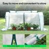 imageVIVOSUN 10x7x7 Ft Large Walk in Greenhouse Greenhouse Tunnel Garden Plant Hot House with Green PE Cover Rollup Zipper Door and Window for OutdoorWhite PE