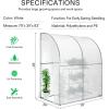imageVIVOSUN 10x7x7 Ft Large Walk in Greenhouse Greenhouse Tunnel Garden Plant Hot House with Green PE Cover Rollup Zipper Door and Window for OutdoorWhite PE