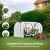 imageVIVOSUN 10x7x7 Ft Large Walk in Greenhouse Greenhouse Tunnel Garden Plant Hot House with Green PE Cover Rollup Zipper Door and Window for OutdoorWhite PE