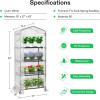 imageVIVOSUN 10x7x7 Ft Large Walk in Greenhouse Greenhouse Tunnel Garden Plant Hot House with Green PE Cover Rollup Zipper Door and Window for OutdoorWhite PE