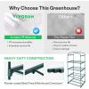 imageVIVOSUN 10x7x7 Ft Large Walk in Greenhouse Greenhouse Tunnel Garden Plant Hot House with Green PE Cover Rollup Zipper Door and Window for OutdoorWhite PE