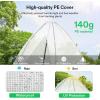 imageVIVOSUN 10x7x7 Ft Large Walk in Greenhouse Greenhouse Tunnel Garden Plant Hot House with Green PE Cover Rollup Zipper Door and Window for OutdoorWhite PE