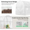 imageVIVOSUN 10x7x7 Ft Large Walk in Greenhouse Greenhouse Tunnel Garden Plant Hot House with Green PE Cover Rollup Zipper Door and Window for OutdoorWhite PE