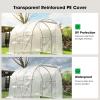 imageVIVOSUN 10x7x7 Ft Large Walk in Greenhouse Greenhouse Tunnel Garden Plant Hot House with Green PE Cover Rollup Zipper Door and Window for OutdoorWhite PE