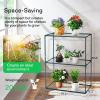 imageVIVOSUN 10x7x7 Ft Large Walk in Greenhouse Greenhouse Tunnel Garden Plant Hot House with Green PE Cover Rollup Zipper Door and Window for OutdoorWhite PE