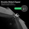 imageVIVOSUN 1Pack Self Adhesive Zipper Door for Debris Barriers 3In x 7Ft Peel ampamp Stick HeavyDuty ampamp DoubleSided Zipper for Tarp Greenhouse Indoor Outdoor Tent Black4 Pack