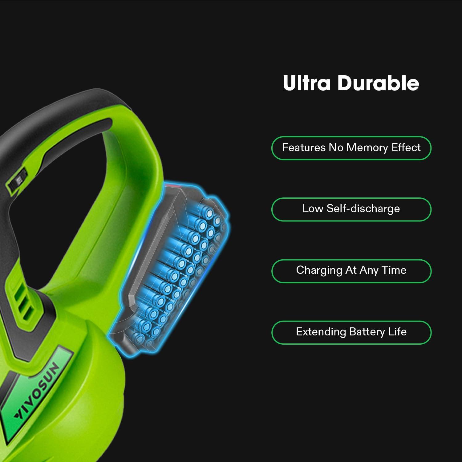 imageVIVOSUN 20V 20Ah Battery Lithium Ion Battery Compatible 20V Cordless Pruning Range Products