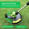 imageVIVOSUN 12 Cordless String Trimmer and Edger 20V 20Ah Weed Eater 2Speed Control with Adjustable Head Pole ampamp Handle Spool Lightweight ampamp Compact Trimmer 2Pcs Batteries and Fast Charger IncludedString Trimmer with 20V Battery x2 Pack