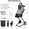 imageVIVOSUN 15Amp Electric Wood Chipper Shredder with 177quot Hopper ampamp 50L Collection Bag Includes Plunger Extra Carbon Blades Safety Goggles ampamp Gloves for Yard Waste Branches and Leaves Grey
