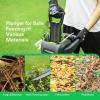 imageVIVOSUN 15Amp Electric Wood Chipper Shredder with 177quot Hopper ampamp 50L Collection Bag Includes Plunger Extra Carbon Blades Safety Goggles ampamp Gloves for Yard Waste Branches and Leaves Grey