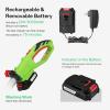 imageVIVOSUN 20quot Cordless Pole Hedge Trimmer 20V Electric Bush Trimmer with 20 DualAction Laser Blade Adjustable Cutting Head 055quot Cutting Capacity 20AH Battery and Fast Charger IncludedPole Hedge Trimmer with 20V Battery
