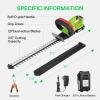 imageVIVOSUN 20quot Cordless Pole Hedge Trimmer 20V Electric Bush Trimmer with 20 DualAction Laser Blade Adjustable Cutting Head 055quot Cutting Capacity 20AH Battery and Fast Charger IncludedHedge Trimmer with 20V Battery
