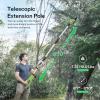 imageVIVOSUN 20quot Cordless Pole Hedge Trimmer 20V Electric Bush Trimmer with 20 DualAction Laser Blade Adjustable Cutting Head 055quot Cutting Capacity 20AH Battery and Fast Charger IncludedPole Hedge Trimmer with 20V Battery