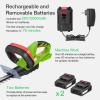 imageVIVOSUN 20quot Cordless Pole Hedge Trimmer 20V Electric Bush Trimmer with 20 DualAction Laser Blade Adjustable Cutting Head 055quot Cutting Capacity 20AH Battery and Fast Charger IncludedHedge Trimmer with 20V Battery x2 Pack